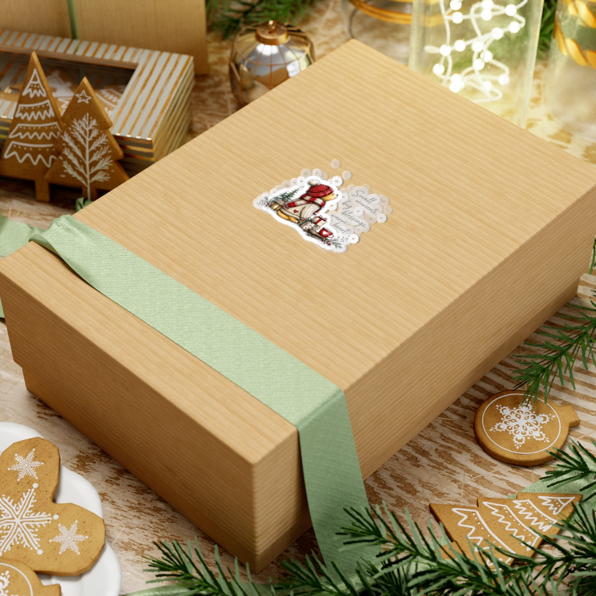 Small Moments Big Blessings Christmas Snowman Kiss-Cut Sticker