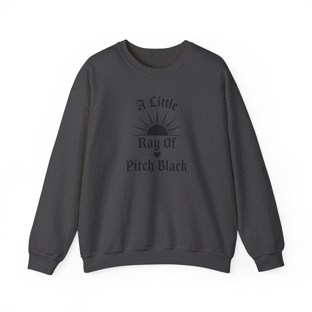 A Little Ray of Pitch Black Crewneck Sweatshirt