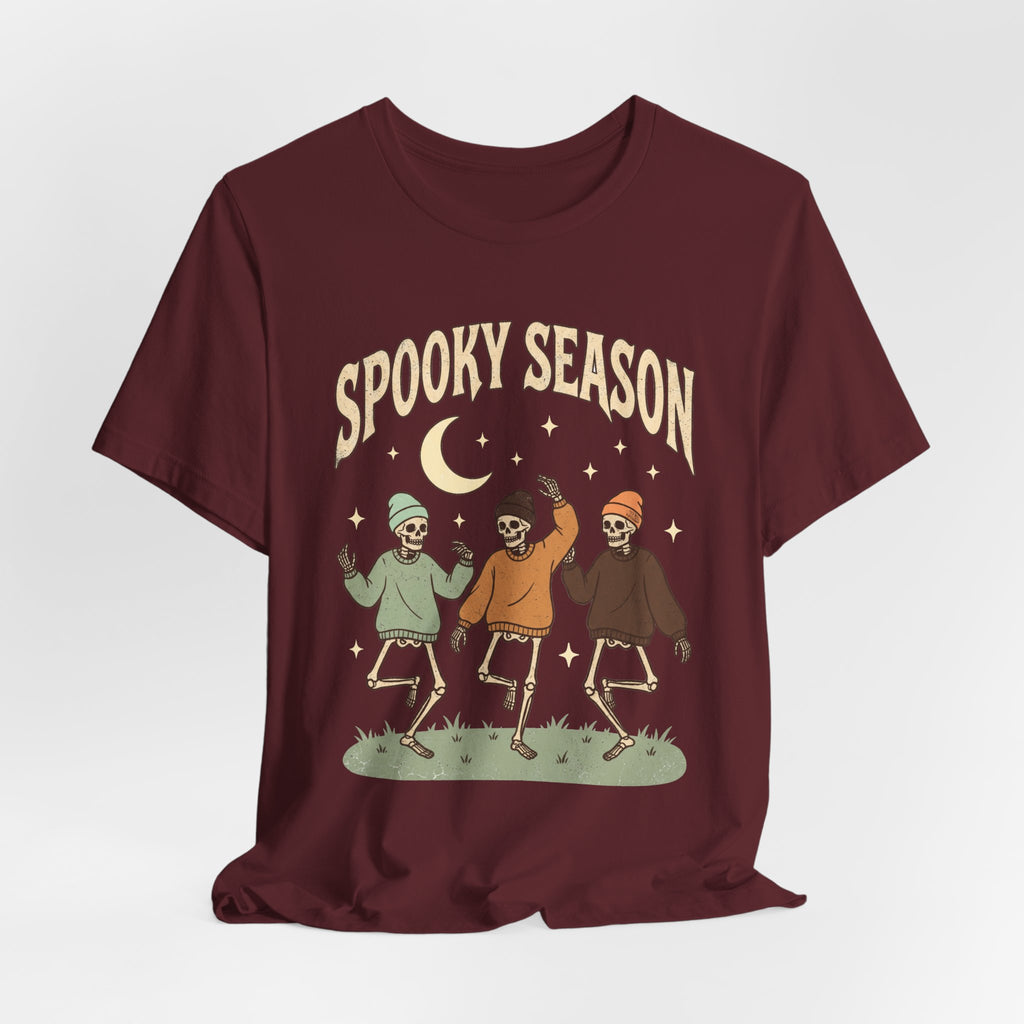Spooky Season Tee — Dancing Skeleton Halloween Shirt