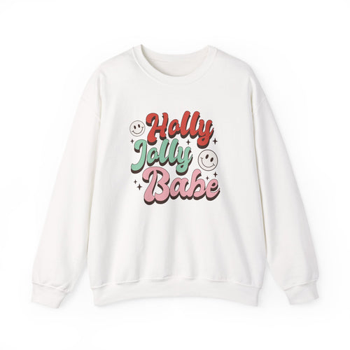 Cheerful Holly Jolly Babe Christmas Sweatshirt – Fun Festive Holiday Gift