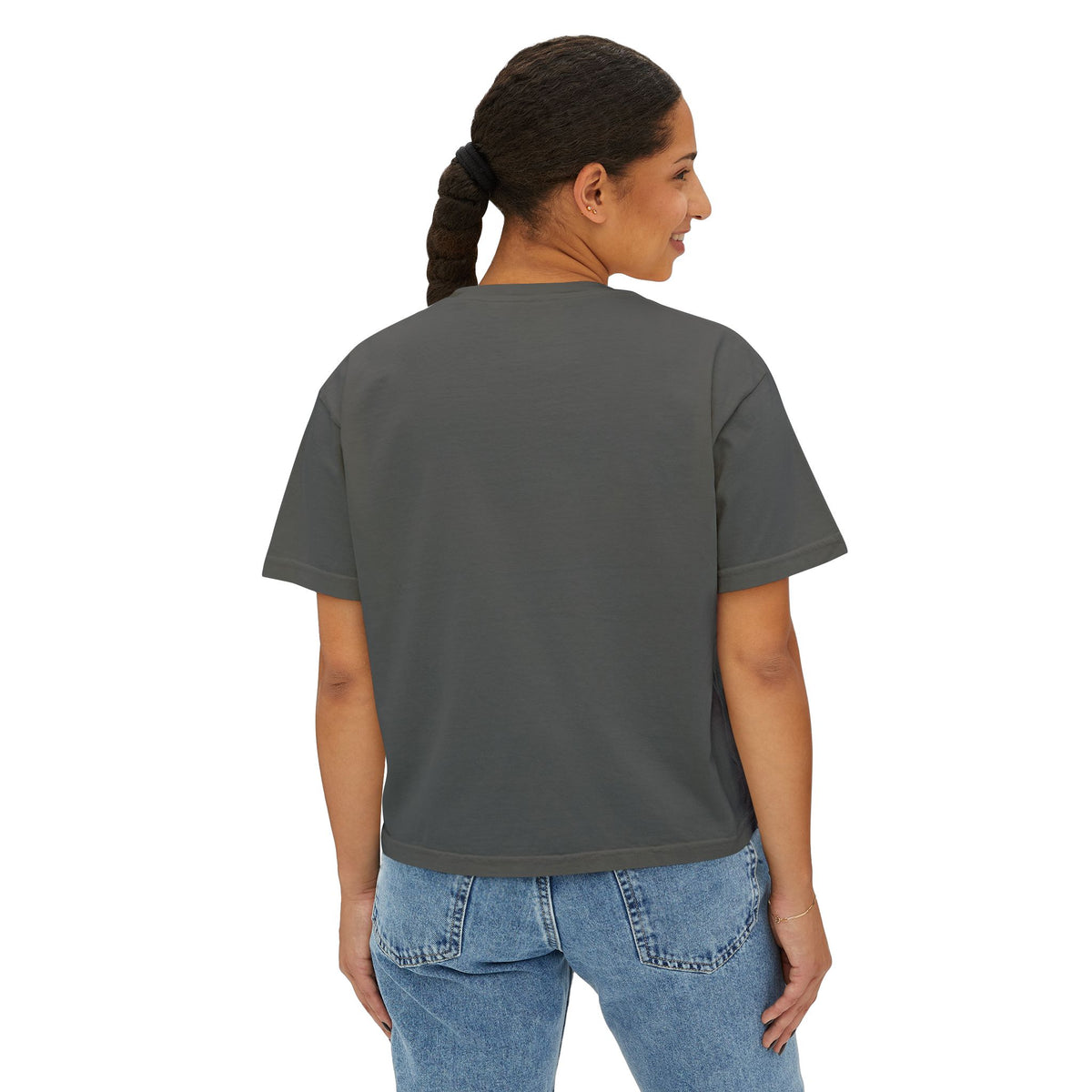 Spooky Season Women’s Boxy Tee — Dancing Skeletons Halloween Shirt