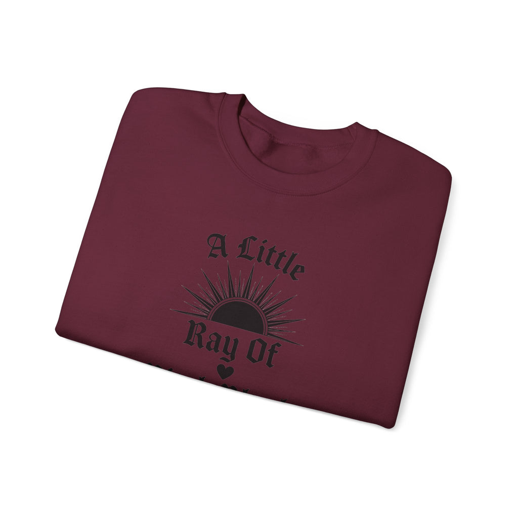 A Little Ray of Pitch Black Crewneck Sweatshirt