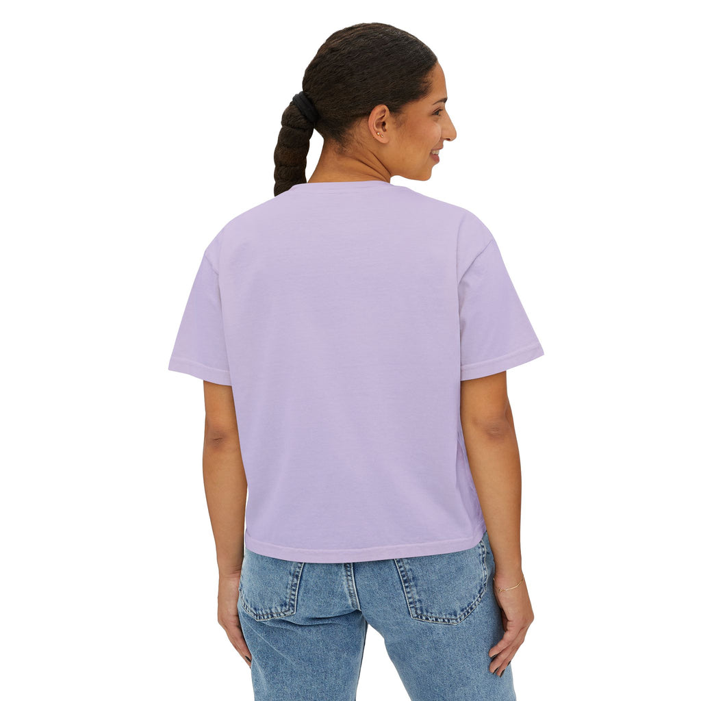 Spooky Season Women’s Boxy Tee — Dancing Skeletons Halloween Shirt