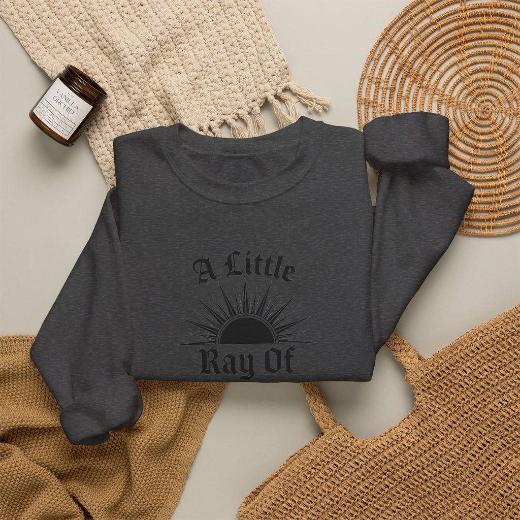 A Little Ray of Pitch Black Crewneck Sweatshirt