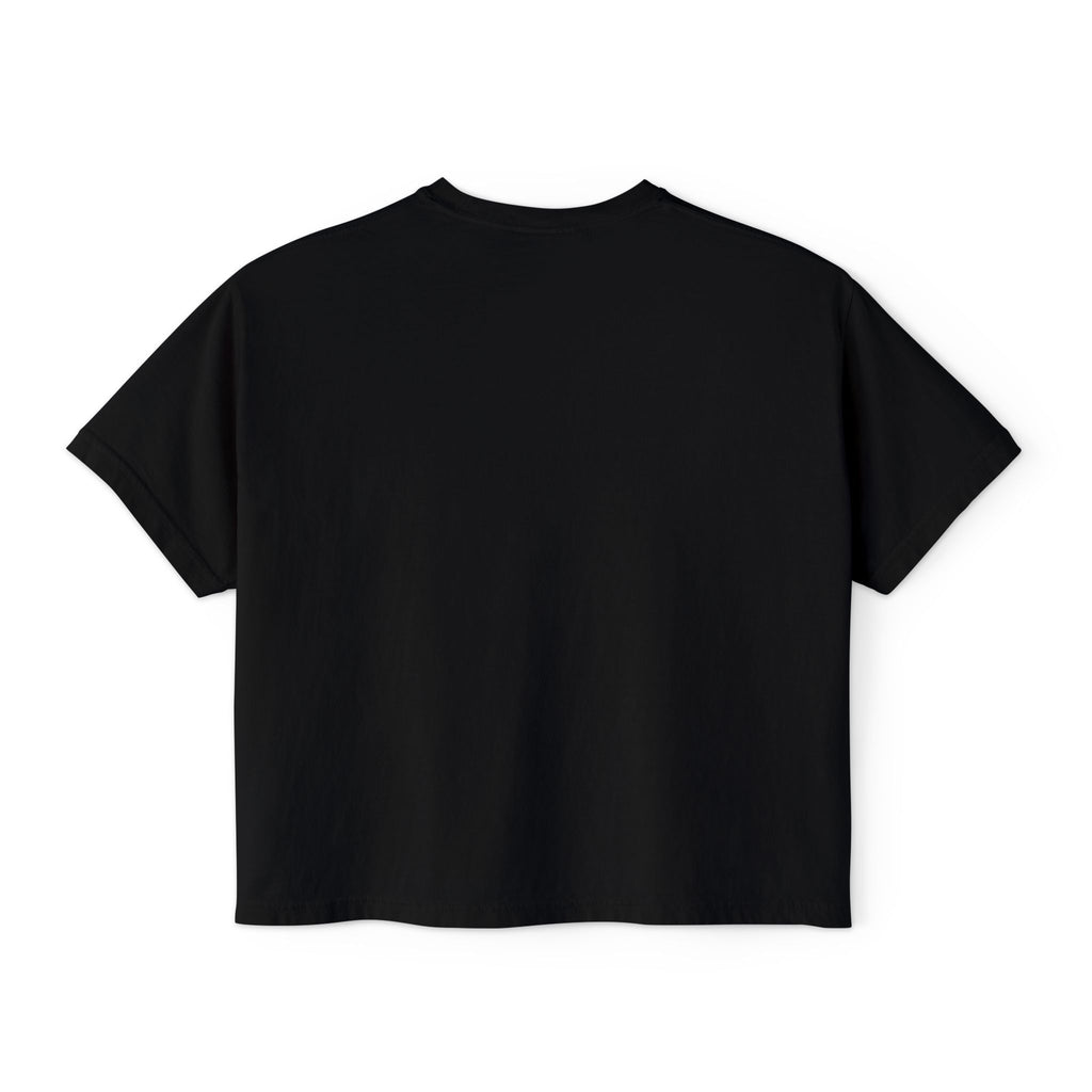 Spooky Season Women’s Boxy Tee — Dancing Skeletons Halloween Shirt