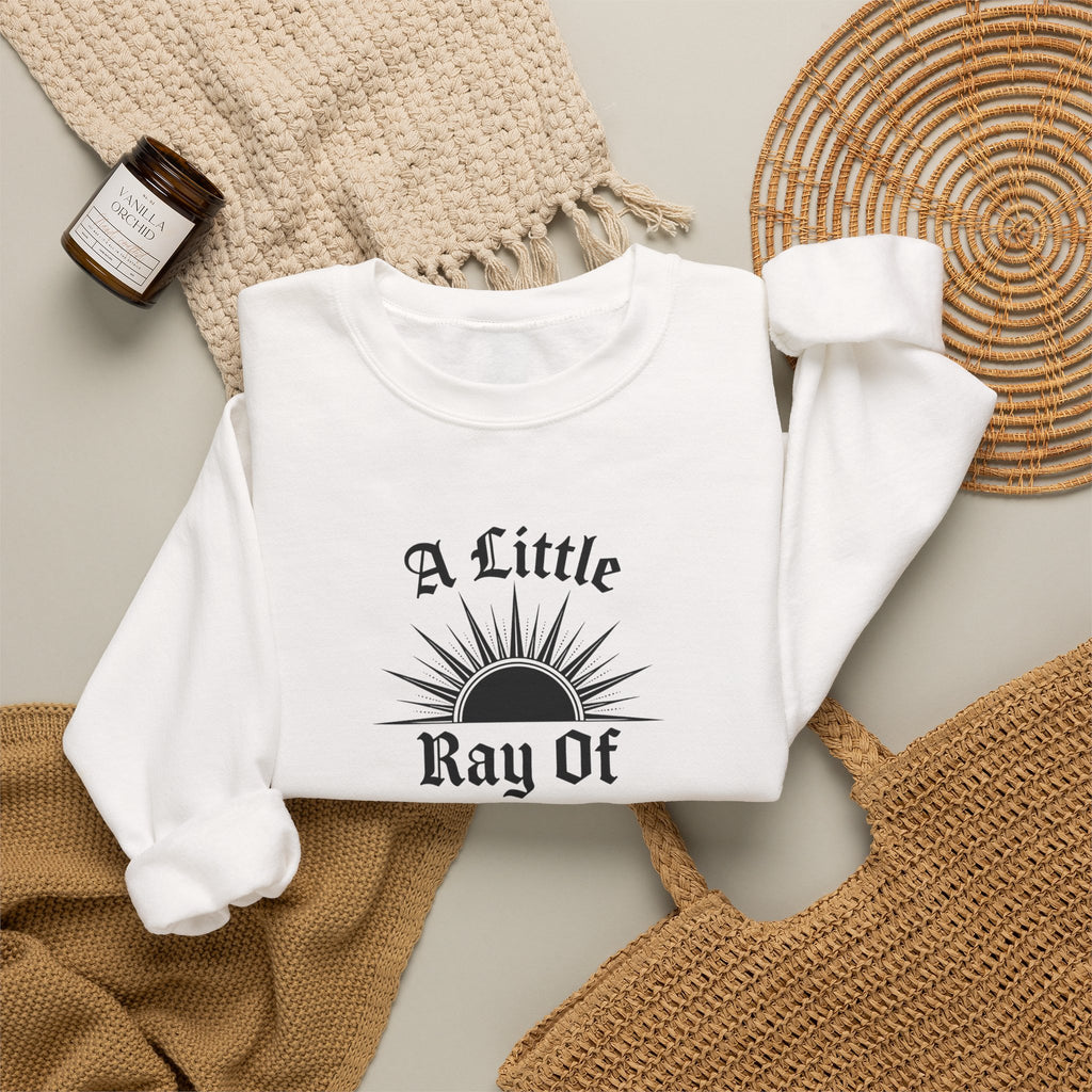 A Little Ray of Pitch Black Crewneck Sweatshirt