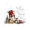 Small Moments Big Blessings Christmas Snowman Kiss-Cut Sticker