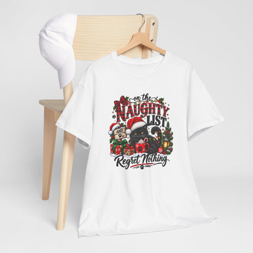 Christmas gifts Naughty List and Regret Nothing T-Shirt