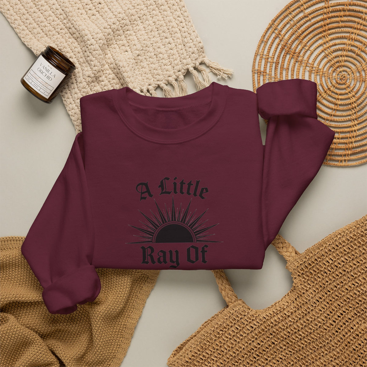 A Little Ray of Pitch Black Crewneck Sweatshirt