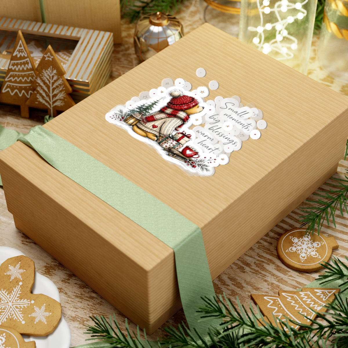 Small Moments Big Blessings Christmas Snowman Kiss-Cut Sticker