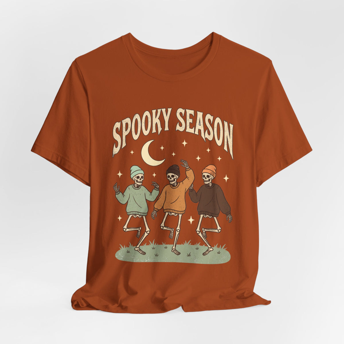 Spooky Season Tee — Dancing Skeleton Halloween Shirt